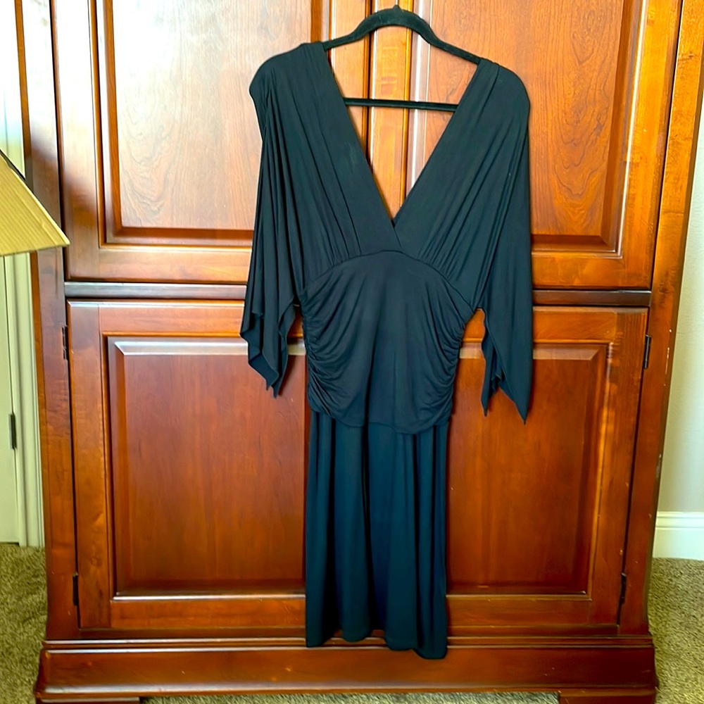 Boston proper black gently fitted dress